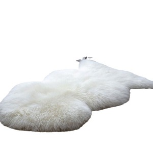 Whole Sheepskin Wool <b>Rug</b> Rectangle 100 Wool Solid Color For Living Room Bedroom Sofa Cushion <b>Bedside</b> <b>Rug</b> Set - Product Image 3