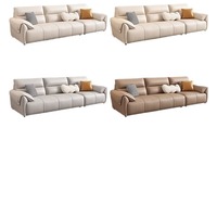 Canapé en Cuir Véritable pour Salon, Nouveau Modèle 2025, Usage Domestique, Canapé Droit Trois Places, Luxe Léger, Cuir de Vachette Pleine Fleur, Moderne