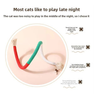 Corda interattiva per il morso del gatto-bastone da masticare auto-intrattenimento con giocattoli di movimento per alleviare la noia - Product Image 6
