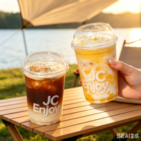 Grosir Pabrik Gelas PET Sekali Pakai 22oz 600ml, Gelas Plastik Transparan untuk Minuman Dingin, Cetak Logo Kustom untuk Kafe dan Toko Minuman