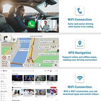 Stereo Mobil 9 inci Built-in 2DIN Android 11 DSP untuk GPS, Radio FM, Layar OLED, Universal, Fitment Split Screen, CarPlay, Radio FM