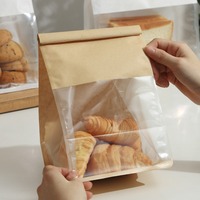 Sac en fil de fer à bord roulé pour pain de mie, croissant et pâte feuilletée, jetable, écologique, 450g, vente en gros usine