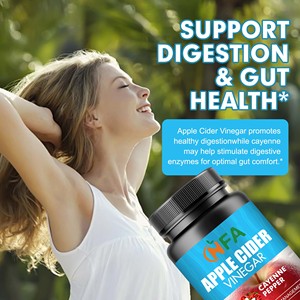 NFA Apple Cider Vinegar With Cayenne Pepper Capsules 60 Count Dietary <b>Supplement</b> For Weight Management - Product Image 5
