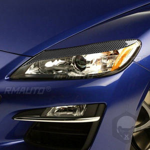 2 pièces de garnitures de phares en fibre de carbone pour Mazda RX-8 2009-2012, autocollants de phares, garnitures de phares - Product Image 5