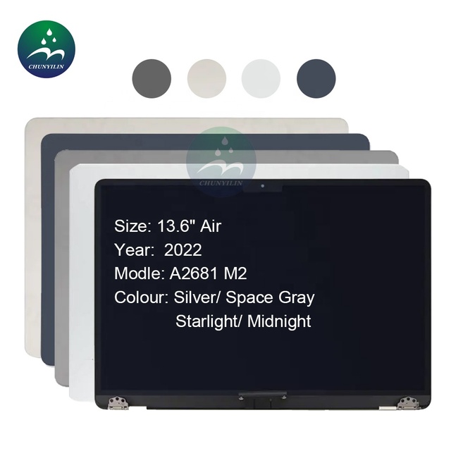 A2681 A3113 Compatible For Macbook Lcd Screen M2 13.6 Inch 2023 2024 Durable Upper Half Assembly