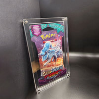 Étui de présentation magnétique personnalisé en acrylique pour paquets de boosters Pokémon sous blister, support de protection moderne, assemblage facile