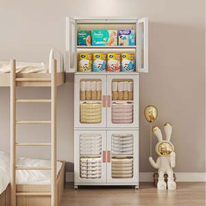 Vente en gros Armoire de rangement pliable à 3 niveaux en plastique Boîtes à jouets pour vêtements Bacs Chariot de rangement de <span class=keywords><strong>cuisine</strong></span> transparent à roulettes - Product Image 3