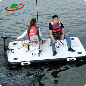 Plate-forme de pêche gonflable flottante, en PVC, de qualité commerciale, avec pompe, nouveauté, - Product Image 4