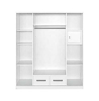 Armoire coulissante à 2 miroirs, taille/commodes/étagères personnalisables, en acier durable et écologique, conçue pour une utilisation de 5 ans