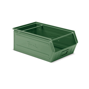 Conteneur métallique Fami avec double barre transversale, taille 4, capacité 28 L, dimensions 300x500x200 mm, cage de rangement galvanisée couleur - Product Image 1