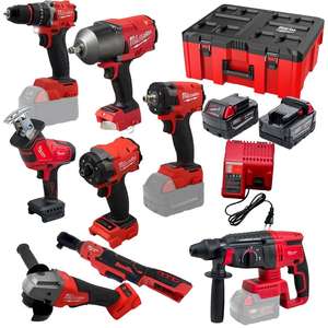 Offerta a Tempo Limitato: Set di Utensili Professionali Premium <span class=keywords><strong>Mil</strong></span> per Elettricisti e Uso Domestico, Kit Waukees in Borsa in Offerta, Set di Attrezzi 11 in 1 con Trapano a Batteria - Product Image 1