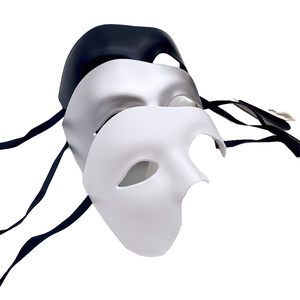 Topeng pesta topeng Venetian pria plastik setengah wajah Steampunk Gothic Phantom of the Opera pesta bola karnaval topeng - Product Image 1