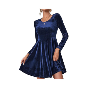 Chic Styles and Comfort in fit flare velvet dress for Trendy Women
