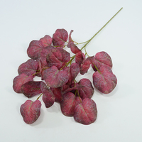 Plantes décoratives artificielles en soie, feuilles de pomme, branche artificielle, vente en gros, décoration de table pour la maison, mariage, hôtel, feuilles de plantes artificielles