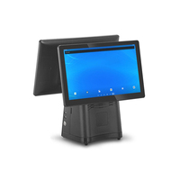 Terminal tout-en-un tactile 15,6 pouces avec Windows 11, Linux, Android 13, imprimante thermique intégrée pour restaurant