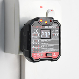 (BSC) Rilevatore di Tensione RCD 30mA Habo HT107 Socket er Pro con Spina UK EU per Controllo Polarità Terra, Neutro e Fase - Product Image 6