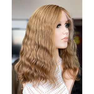 Pelucas Judías Kosher de Cabello Europeo Liso Rizado Rubio de un Solo Color con Encaje Frontal Transparente HD sin Pegamento para Mujer, Talla Pequeña - ¡Gran Oferta! - Product Image 3