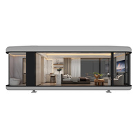 Maison capsule spatiale personnalisée haut de gamme, conteneur, mini-maison, habitation modulaire haut de gamme avec design futuriste, finitions de luxe sur mesure