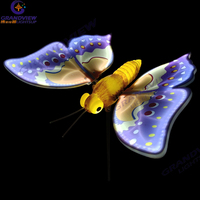 Éclairage paysager décoratif, simulation de dynamique, motif de papillon mobile à LED pour la décoration de jardin et de cour