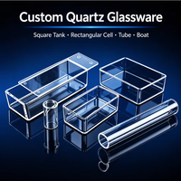 Bac en quartz de silice fondue de haute pureté et cuve carrée en quartz, support de plaquettes semi-conductrices et bain de nettoyage humide pour la diffusion