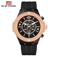 Montre-bracelet étanche pour homme VAVAVOOM avec calendrier, design squeletté, fonctions sportives transfrontalières, grand cadran double