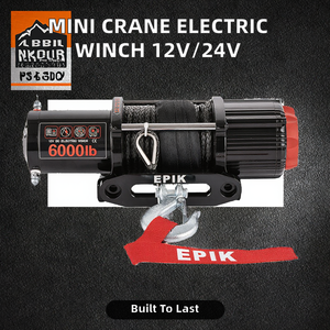 เครนขนาดเล็กพร้อมรอกไฟฟ้า เชือกสังเคราะห์ 12V รุ่น UTV-6000S รับน้ำหนักได้ 6000 ปอนด์ ใช้ได้กับรถยนต์ คุณภาพสูง - Product Image 2