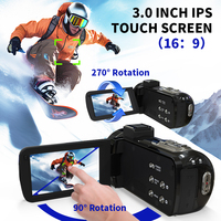 Caméra Numérique Professionnelle Portable de Diffusion en Direct Haute Définition 4K/30fps pour Vlog avec IR et Enregistrement Vidéo