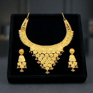 Wholesale 14K18K24K Gold Filled Fashion Necklaces Traditional Design Jewelry Set Brass Gold Forming Short Necklaces Oro Joyeria - Product Image 1