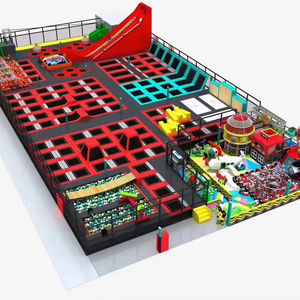 Équipement de parc de trampoline en plastique coloré de 800 mètres carrés, murs <span class=keywords><strong>d</strong></span>'<span class=keywords><strong>escalade</strong></span>, blocs de construction, usage intérieur, garantie de 3 ans, vente en gros - Product Image 1