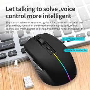 Padrise Hochwertige neue 3D Speech-to-Text AI Intelligente Schreib maus für LED-beleuchtete 2,4-GHz-Funkphonetik - Product Image 3