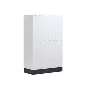 Armoire en acier avec socle, 18 petites portes, en métal, pour salle de sport, école, rangement - Product Image 5
