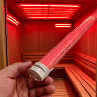 Lampe de thérapie à tube de lumière rouge personnalisée de 2 mètres, 660 nm rouge, 850 nm proche infrarouge, appareil combiné pour soins de la peau, lit de bronzage, soulagement de la douleur