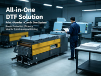 Imprimante DTF 5 têtes avec distributeur de poudre 3 zones, machine d'impression directe sur film pour T-shirts, sans buse