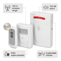 Système de sécurité sans fil, sonnette de porte, détecteur de mouvement, capteur PIR infrarouge, plastique ABS, alarme 120 dB, portée 120 m