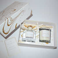 Coffret Cadeau Saint-Valentin OEM : Bougies et Diffuseurs de Luxe – Ensemble de Bougies Blanches Sans Flamme en Rotin Parfumé pour Invités