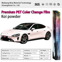 Vinilo para Automóviles sin Burbujas, Vinilo Brillante Color Rosa Cristal, Adhesivo de PVC para Carrocería