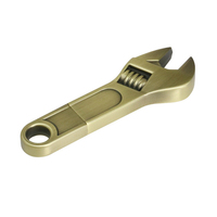 USB Flash Drive Kunci Inggris Logam Custom, Alat Perbaikan, Pen Drive, Hadiah Promosi, Memory Stick 1GB/16GB
