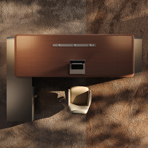 Italian high-end boss's office <strong>desk</strong>, simple, modern, light luxury, senior CEO's office, <strong>large</strong> <strong>desk</strong> - Product Image 5