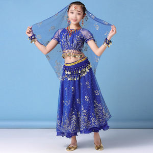 <span class=keywords><strong>Jasmine</strong></span> princesse arabe scène Performance porter des vêtements de danse indienne ventre en mousseline de soie à manches courtes jupe longue tenue - Product Image 4