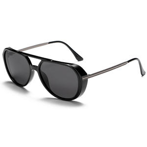 Gafas de Sol de Aviador Greyjack para Hombre, Montura Negra de TR Metálico, Lentes TAC Polarizadas con Protección UV400 Tipo 3, Estilo Playa y Conducción - Product Image 4