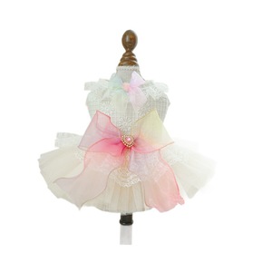 Falda de tul de princesa de verano para perros y gatos, ropa para mascotas, vestido de boda con estrellas arcoíris, poliéster, para las cuatro estaciones - Product Image 5