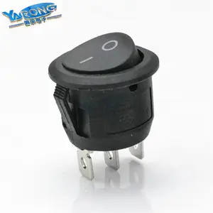 Interruttore a bilanciere rotondo a 2 posizioni 10A 3 pin ON OFF SPDT KCD1 T55