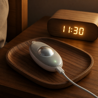 Appareil d'aide au sommeil portable de poche, rechargeable par USB, instrument de sommeil à micro-courant avec cordon en silicone pour un sommeil rapide