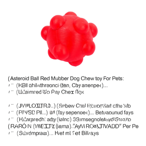 Asteroid <b>Ball</b> Red Rubber <b>Dog</b> Chew Toy For Pets - Product Image 3