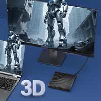 Unidad de Grabación de Blu-ray Externa, Unidad de DVD Delgada con USB 3.0, Grabadora de BD-RE, CD/DVD RW, Grabadora de Blu-ray Externa para Ordenador Portátil