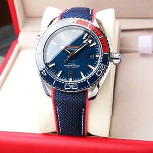 Jam Tangan Selam 600m Dial Penunjuk Bercahaya Tali Karet Oranye Jam Tangan Mekanik Otomatis - Product Image 1