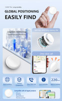Dispositif de localisation intelligent miniature à positionnement global à distance illimitée, système de suivi double, balise de suivi pour Apple et Android