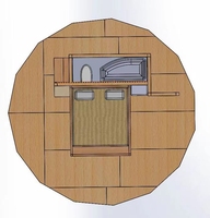 Tente dôme en alliage d'aluminium à double paroi de 4,16 mètres de diamètre, tente igloo chauffée de luxe, maison préfabriquée