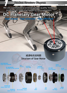 Júpiter DC <span class=keywords><strong>BLDC</strong></span> sin escobillas 24V 100RPM Mini Motor de par alto con controlador Cheetah Gear Motor Servo actuador - Product Image 2