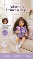 Poupée Reborn réaliste en vinyle de 22 pouces, poupée bébé réaliste, nouveau-né réaliste de 56 cm, poupée à vêtements interchangeables